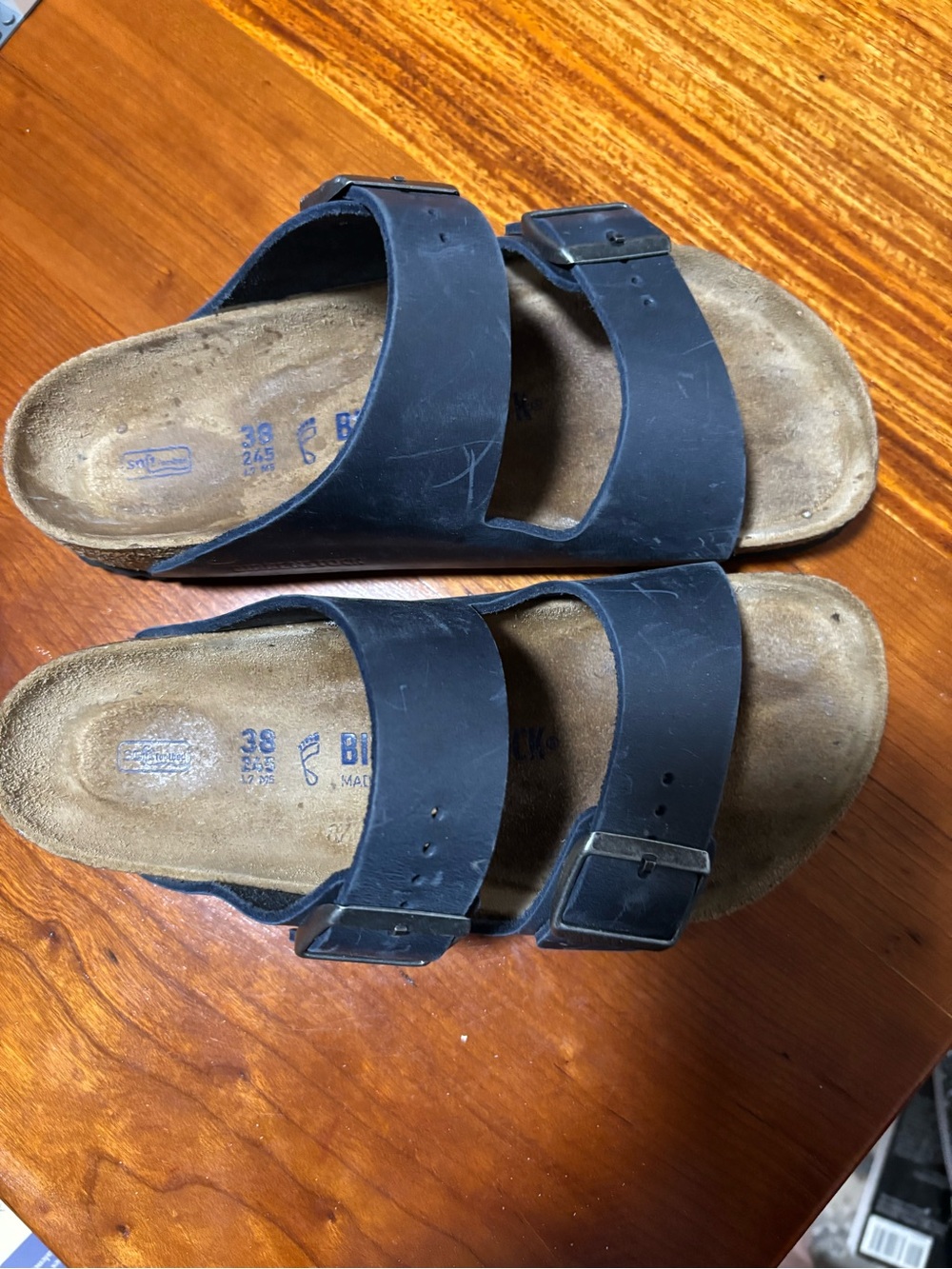Birkenstock Black Two-Strap Sandals